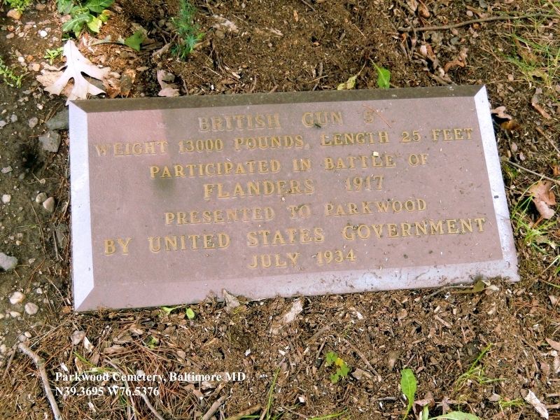 British Gun Marker image. Click for full size.
