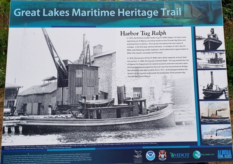 Harbor Tug <i>Ralph</i> Marker image. Click for full size.