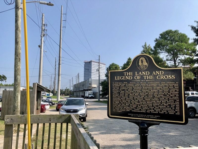 The Land and Legend of the Cross Marker looking north up Central Avenue. image. Click for full size.