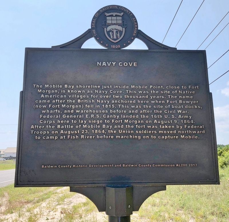 Navy Cove Marker. Click for full size. Navy Cove Marker image. Click for full size.