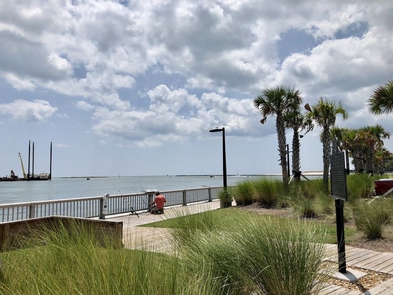 View from the marker towards the Gulf of Mexico. image. Click for full size.