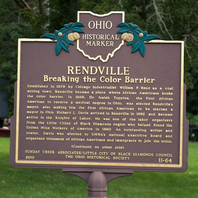 Rendville Marker, Side One. Click for full size. Rendville Marker, Side One image. Click for full size.