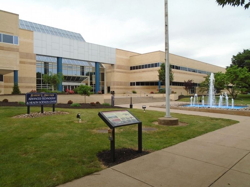 Breuder Advanced Technology & Health Sciences Center and Marker. Click for full size. Breuder Advanced Technology & Health Sciences Center and Marker image. Click for full size.