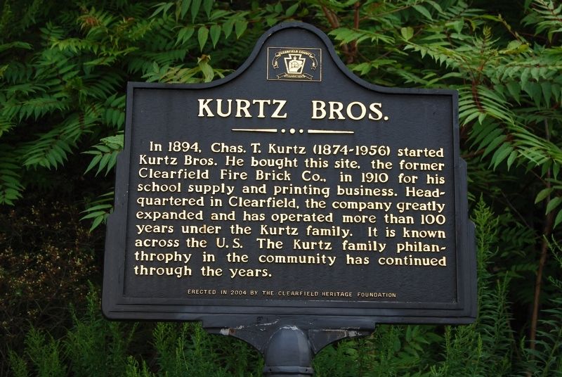 Kurtz Bros. Marker. Click for full size. Kurtz Bros. Marker image. Click for full size.