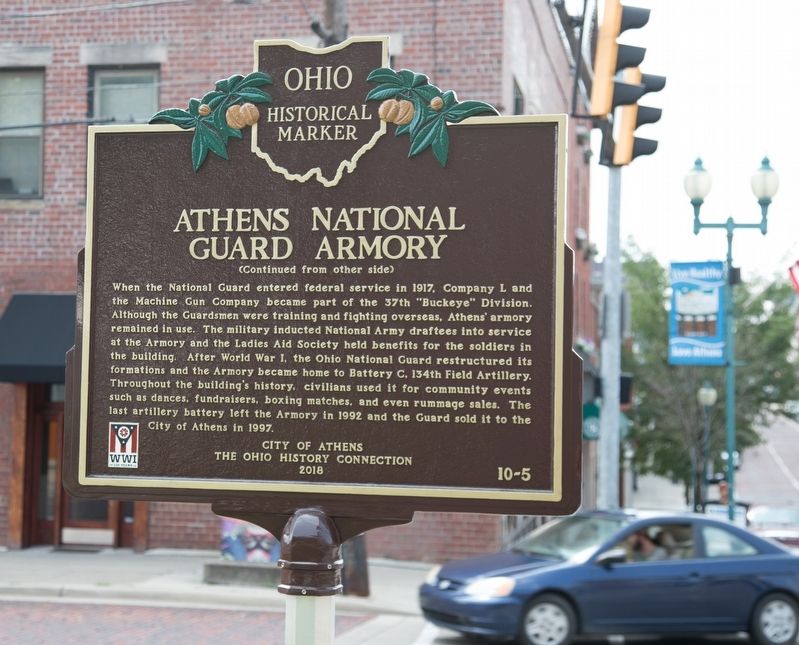 Athens National Guard Armory Marker, Side Two image. Click for full size.