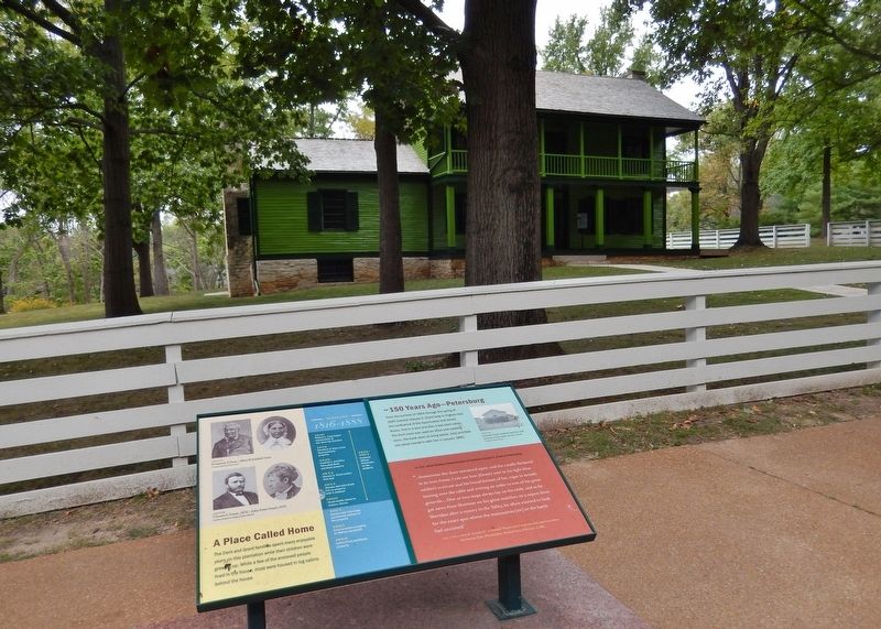 A Place Called Home Marker (<i>wide view; White Haven plantation house behind fence background</i>) image. Click for full size.