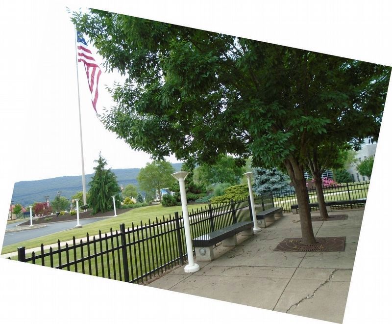 Main Entrance Flag from near Marker image. Click for full size.