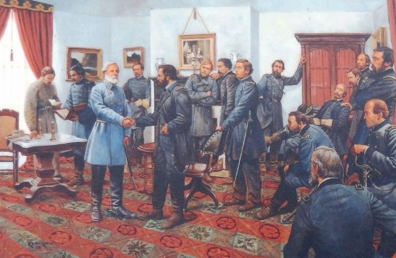 Marker detail: ”The Surrender” image. Click for full size.
