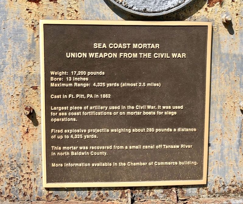 Sea Coast Mortar Marker image. Click for full size.