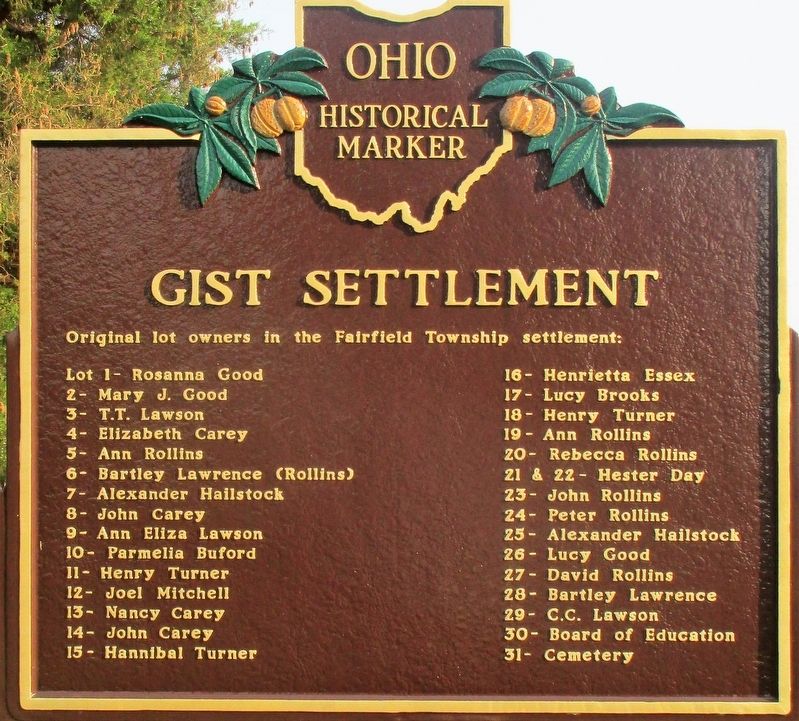 Gist Settlement Marker image. Click for full size.