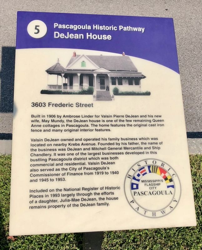 DeJean House Marker image. Click for full size.