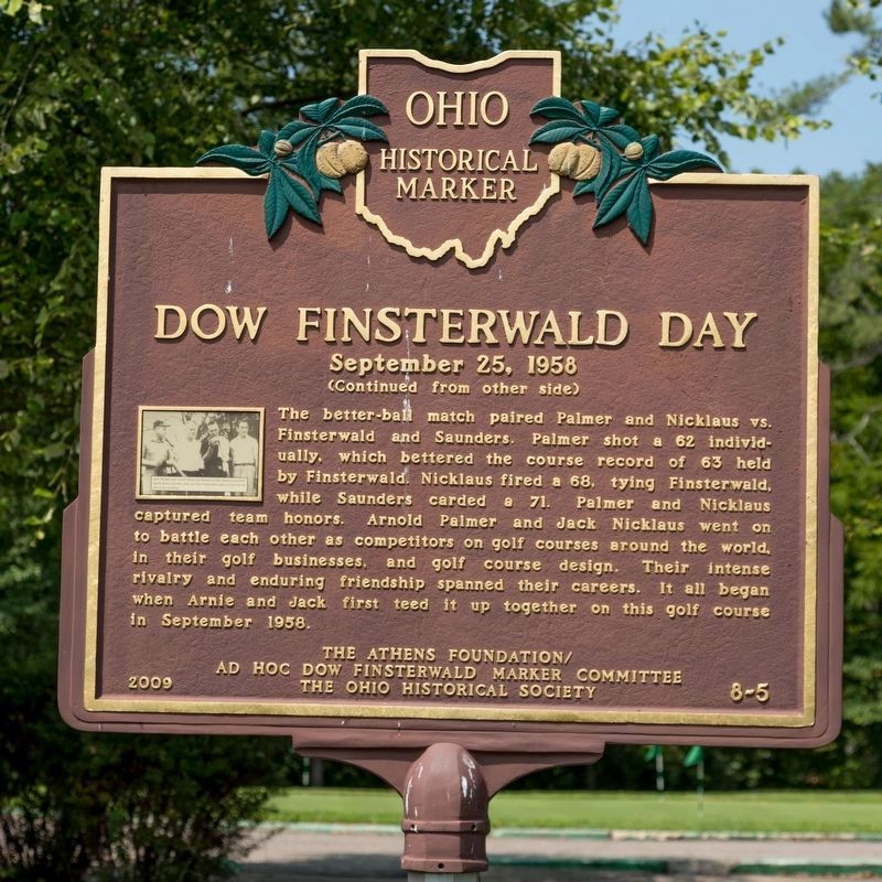 Dow Finsterwald Day Marker, Side Two. Click for full size. Dow Finsterwald Day Marker, Side Two image. Click for full size.