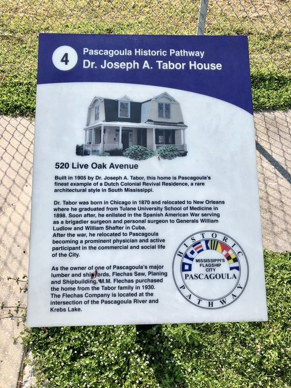 Dr. Joseph A. Tabor House Marker image. Click for full size.