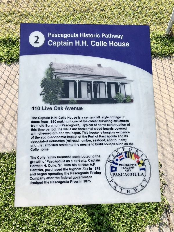 Captain H.H. Colle House Marker. Click for full size. Captain H.H. Colle House Marker image. Click for full size.