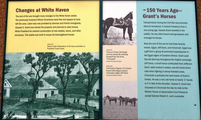 Changes at White Haven / Grants Horses Marker image. Click for full size.
