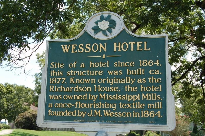 Wesson Hotel Marker image. Click for full size.