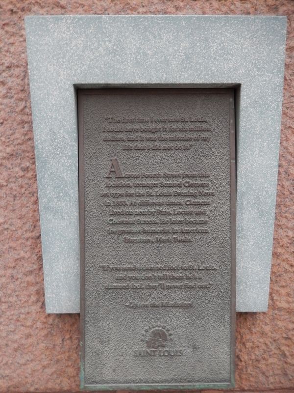 Teenager Samuel Clemens Marker. Click for full size. Teenager Samuel Clemens Marker image. Click for full size.