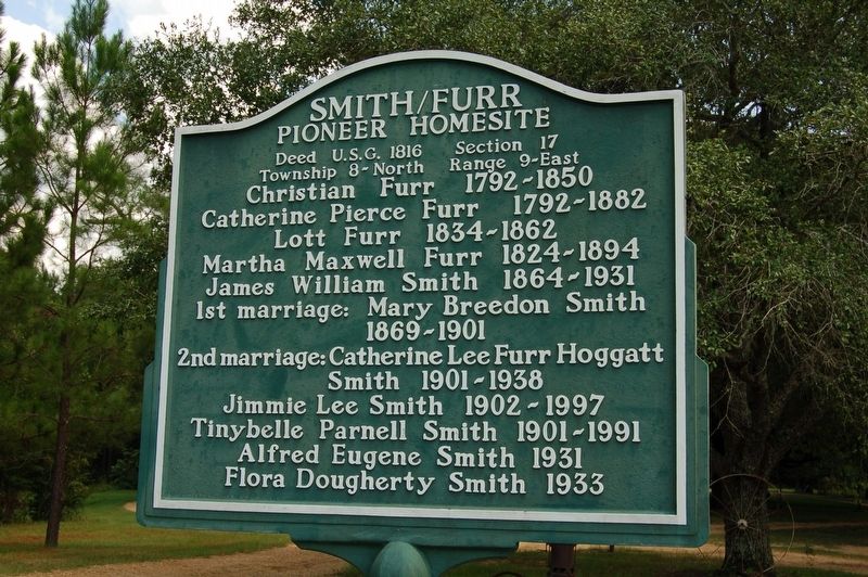 Smith/Furr Pioneer Homesite Marker image. Click for full size.