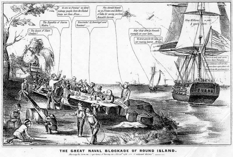 The Great Naval Blockade of Round Island Affair. image. Click for full size.