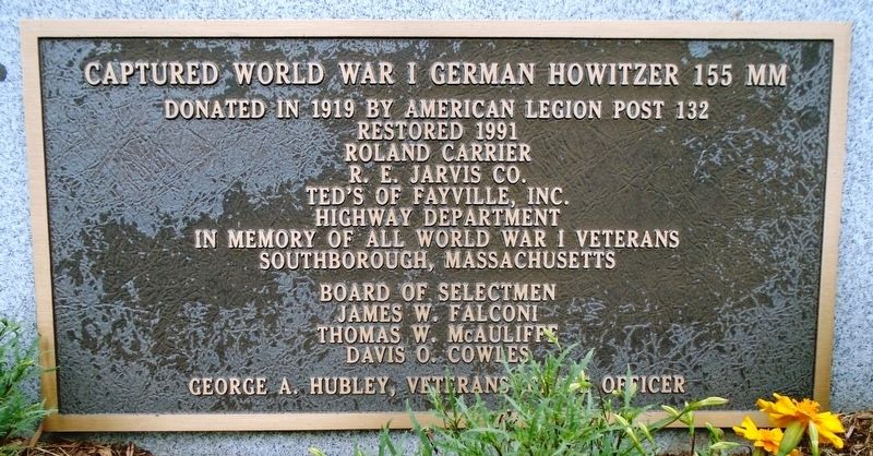 World War I Memorial Marker. Click for full size. World War I Memorial Marker image. Click for full size.