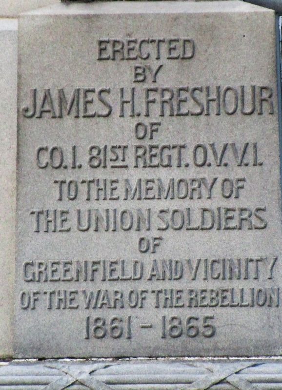 Greenfield Civil War Monument Marker image. Click for full size.