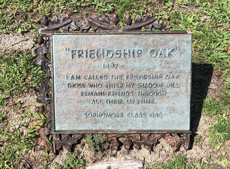 "Friendship Oak" Marker. Click for full size. "Friendship Oak" Marker image. Click for full size.