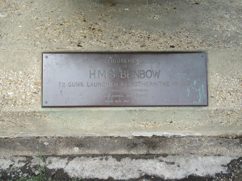 H.M.S. Benbow Figurehead Marker image. Click for full size.