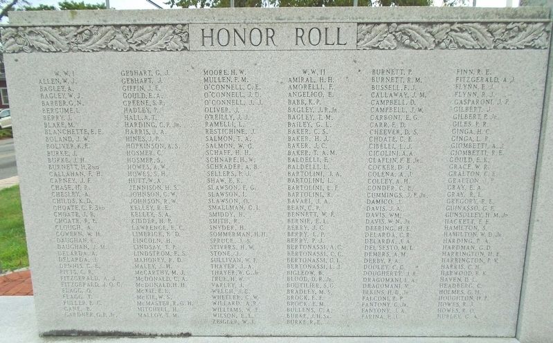 War Memorial Honor Roll image. Click for full size.