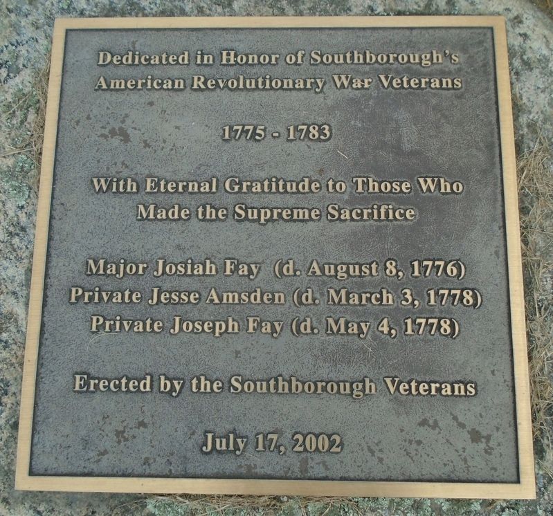 American Revolutionary War Veterans Memorial Marker. Click for full size. American Revolutionary War Veterans Memorial Marker image. Click for full size.