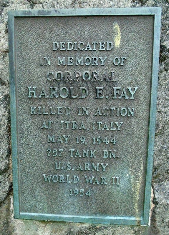 Corporal Harold E. Fay Marker image. Click for full size.