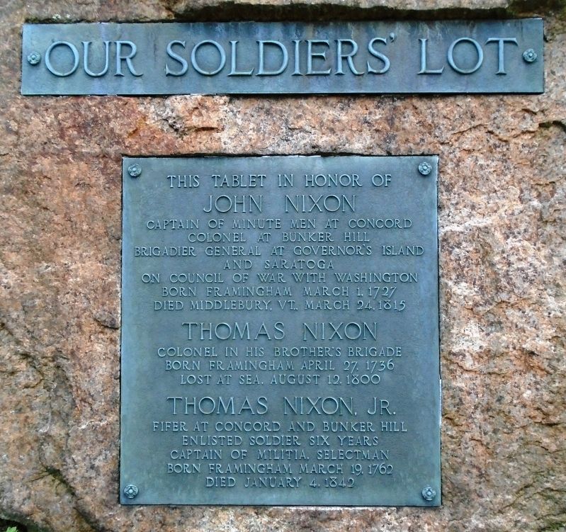 Our Soldiers' Lot Marker image. Click for full size.