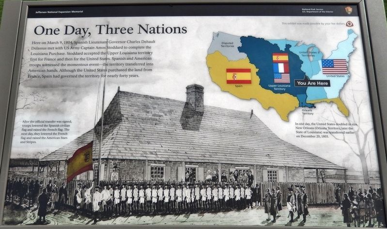 One Day, Three Nations Marker image. Click for full size.