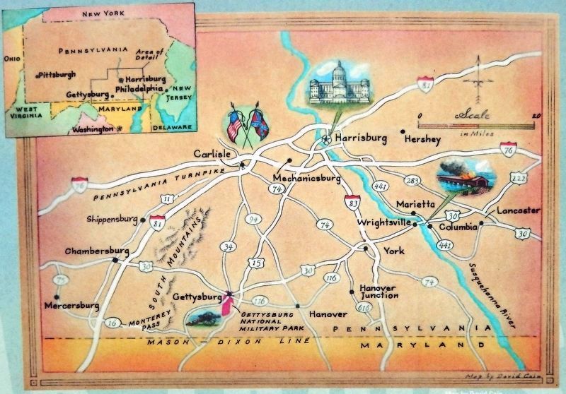 Marker detail: Map by David Cain image. Click for full size.