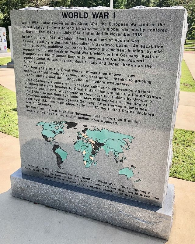 Baldwin County WWI Monument (reverse). Click for full size. Baldwin County WWI Monument (reverse) image. Click for full size.