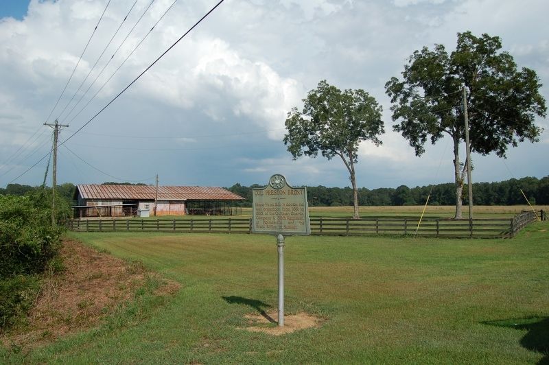 Col. Preston Brent Marker. Click for full size. Col. Preston Brent Marker image. Click for full size.