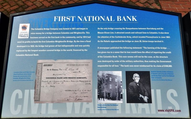 First National Bank Marker image. Click for full size.