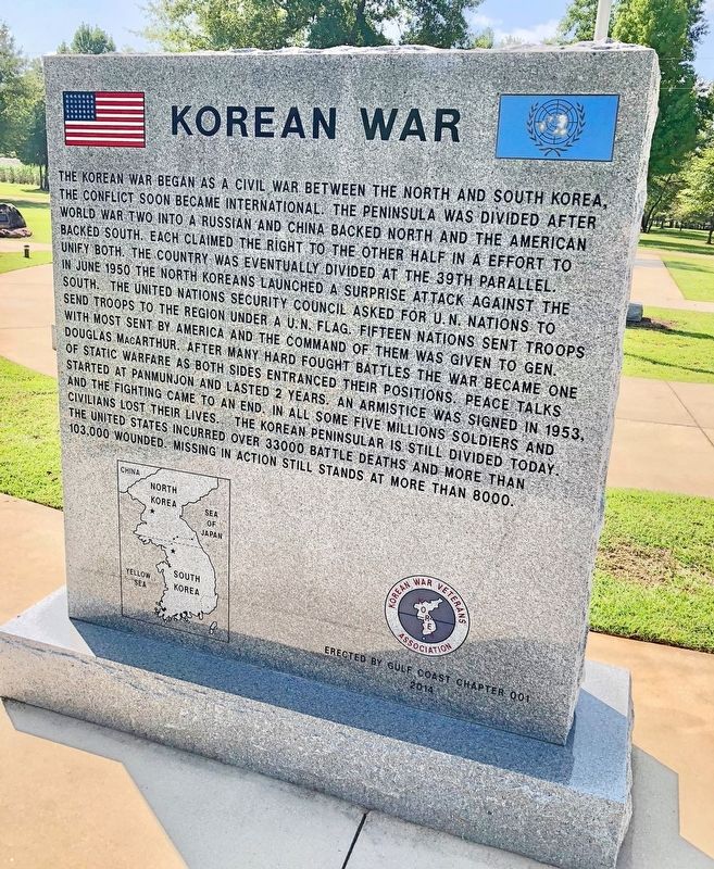 Baldwin County Korean War Monument (reverse) image. Click for full size.