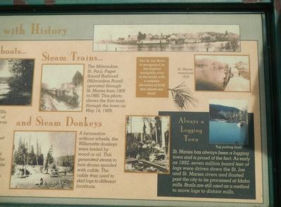 St. Maries - Steaming with History Marker, right half image. Click for full size.