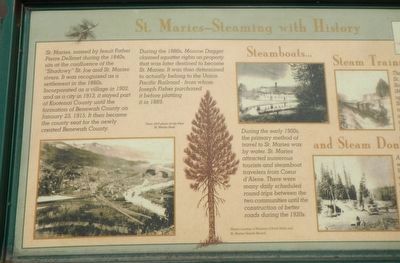 St. Maries - Steaming with History Marker. Click for full size. St. Maries - Steaming with History Marker image. Click for full size.