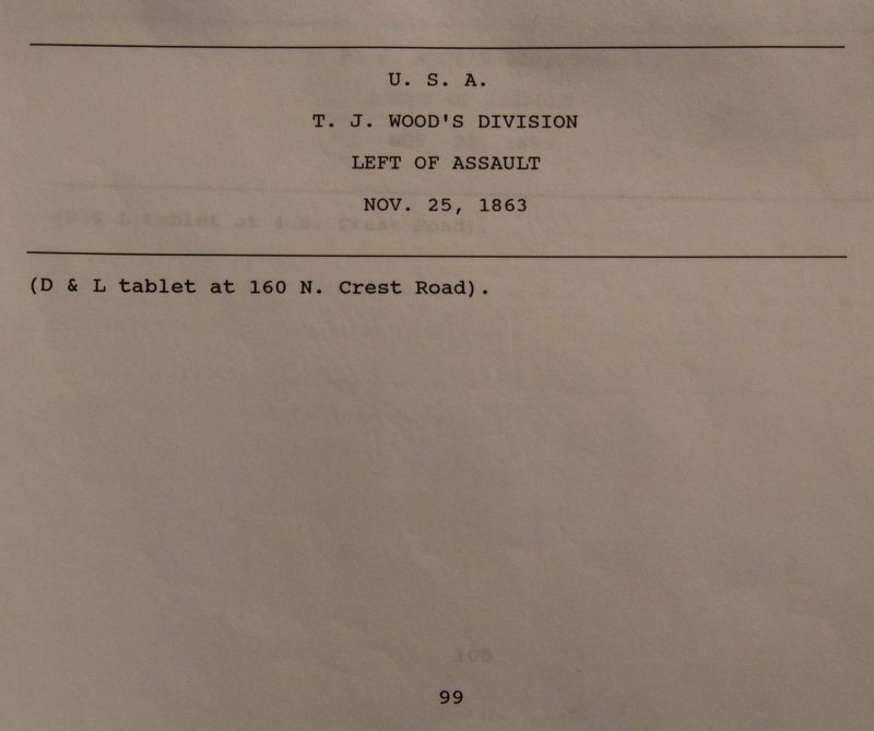 T. J. Wood's Division Marker image. Click for full size.