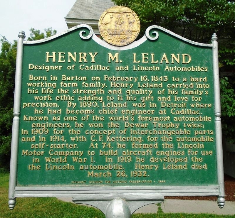Henry M. Leland Marker. Click for full size. Henry M. Leland Marker image. Click for full size.
