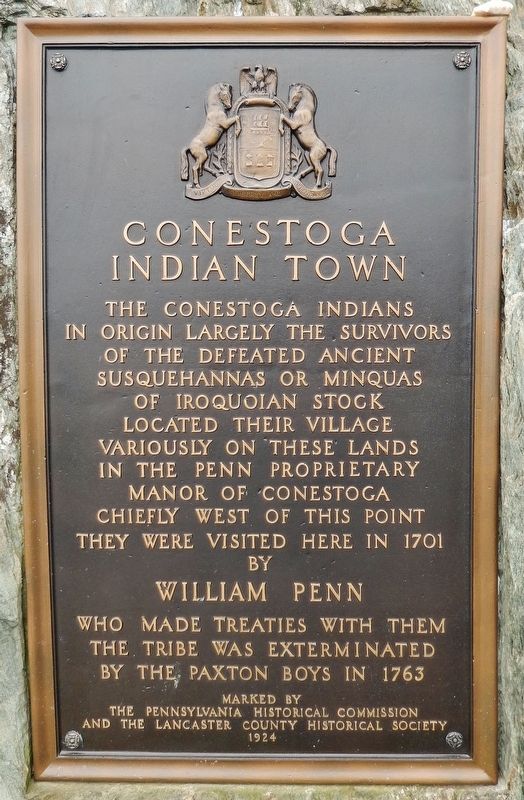 Conestoga Indian Town Marker image. Click for full size.