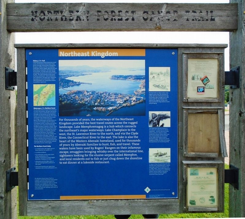 Northern Forest Canoe Trail Marker (front). Click for full size. Northern Forest Canoe Trail Marker (front) image. Click for full size.