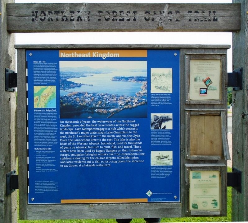 Northern Forest Canoe Trail Marker (front) image. Click for full size.
