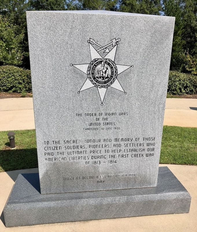 First Creek War Marker (reverse). Click for full size. First Creek War Marker (reverse) image. Click for full size.