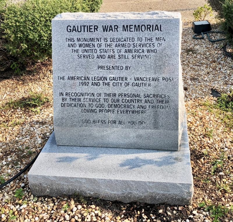 Gautier War Memorial image. Click for full size.