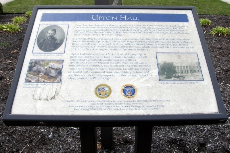 Upton Hall Marker image. Click for full size.