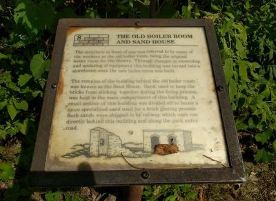 The Old Boiler Room and Sand House Marker image. Click for full size.