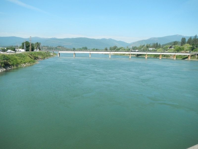 The Kootenai River from the old bridge approach. Click for full size. The Kootenai River from the old bridge approach image. Click for full size.