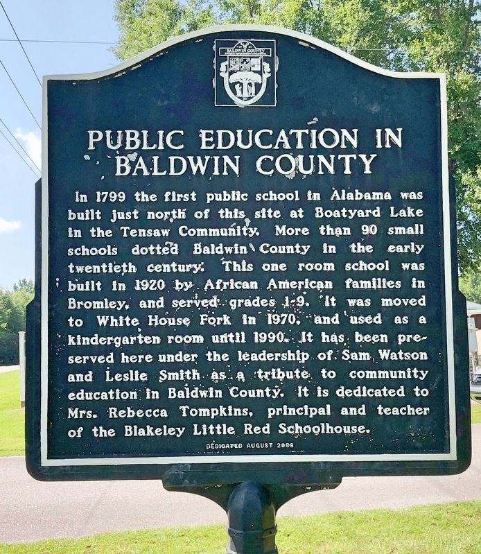 Public Education in Baldwin County Marker. Click for full size. Public Education in Baldwin County Marker image. Click for full size.